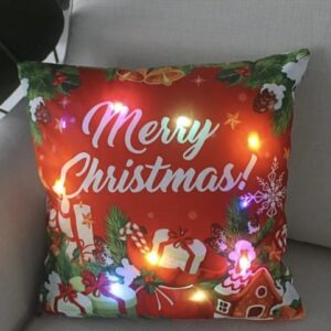 Christmas Pillow with Lights