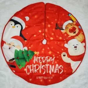 6 Styles Available 90cm Polyester Christmas Tree Skirt