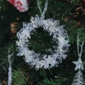 2pcs Acrylic Wreath Pendant