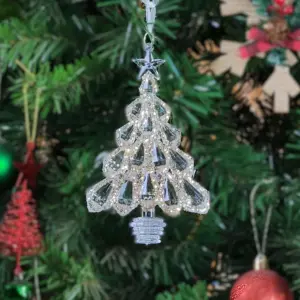 2pcs Christmas Tree Transparent Acrylic Pendant