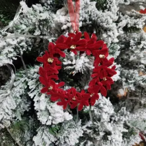 2pcs Red Velvet Wreath Acrylic Pendant