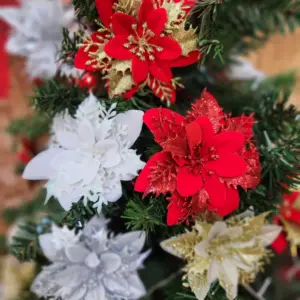 5 Colours Available - 5pcs per Set Artificial Poinsettia Flowers