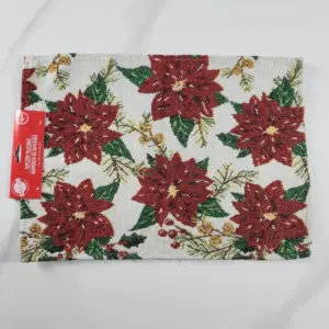 3 Styles, 2 Sets Available - 6pcs/4pcs Thick Linen Christmas Table Mat