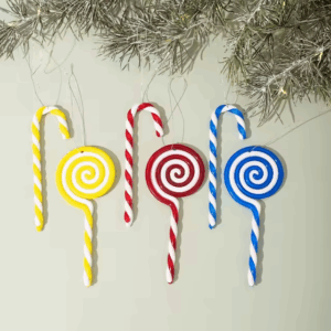 6pcs/pack Candy Cane Set Red Yellow Blue